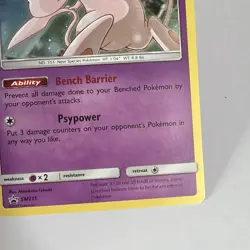 Mew SM215 Sun & Moon 2019 Cosmos Holo Rare Black Star Promo Pokemon TCG NM - Image 5