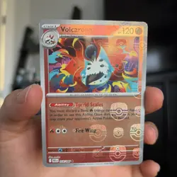 Pokemon Volcarona MASTER BALL PATTERN Reverse Holo Black Bolt 016/086 - Image 1