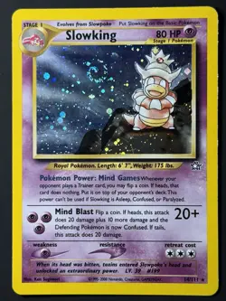 Pokemon TCG Slowking Neo Genesis 14/111 Unlimited Holo Swirl Rare LP WOTC - Image 2