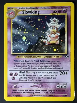 Pokemon TCG Slowking Neo Genesis 14/111 Unlimited Holo Swirl Rare LP WOTC - Image 5