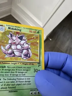Pokemon TCG Nidoking 11/130 Base Set 2 Holo Rare WOTC SWIRL - LP - Image 5