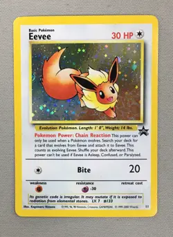 Pokemon 2000 EEVEE WOTC BLACK STAR PROMO HOLO RARE D - Image 1