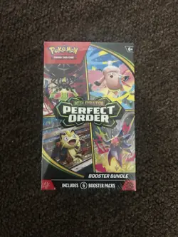 Pokemon TCG: Mega Evolution-Perfect Order Booster Bundle (6 Packs) New Sealed - Image 1