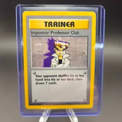Pokemon Impostor Professor Oak 073/102 Base Set (Shadowless) Regular - Image 3