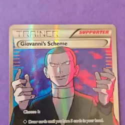 Pokemon Giovanni's Scheme 162/162 Breakthrough Ultra Rare Full Art Holo English - Image 3