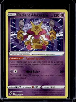 2022 Pokemon SWSH Silver Tempest Radiant Alakazam #059/195 - Image 1