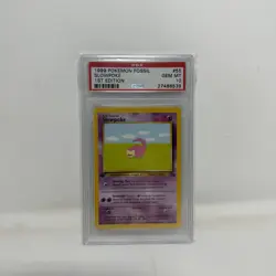 1999 POKEMON FOSSIL 1ST ED #55 SLOWPOKE PSA 10 GEM MT - Image 1