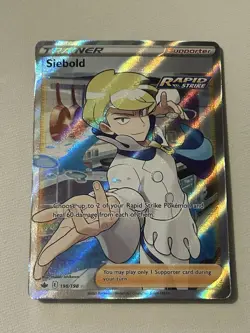 Pokemon TGC Siebold 198/198 Chilling Reign Sword & Shield Full Art Trainer - Image 1