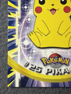Pikachu #25 Pokemon 1999 Topps TV Animation Edition -Blue Logo- Non-holo RARE NM - Image 2