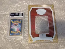 Pokemon 2018 Japanese 1st Place Victory Decoration SM-P PSA 9 w/ Original Shield - Image 2