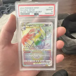 Pokemon Lugia VSTAR 202/195 Silver Tempest Secret Rare Full Art Holo PSA 10 - Image 1