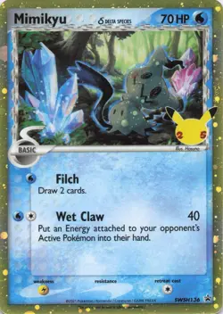Mimikyu (Delta Species) SWSH136 Holo Promo Sword & Shield Promo Pokemon NearMINT - Image 3