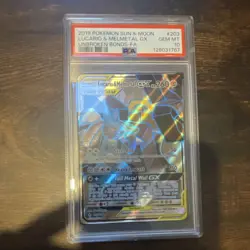 Pokemon Lucario & Melmetal GX Full Art Ultra Rare Holo Unbroken Bonds 203/214 - Image 1
