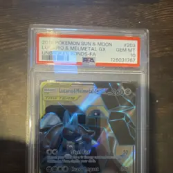 Pokemon Lucario & Melmetal GX Full Art Ultra Rare Holo Unbroken Bonds 203/214 - Image 3