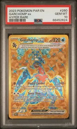 2023 POKEMON PAR EN-PARADOX RIFT HYPER RARE #260 GARCHOMP EX PSA 10 - Image 1