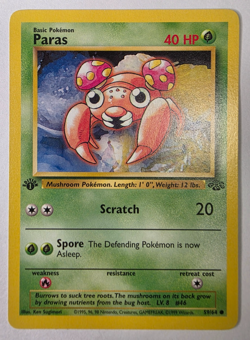 1999 Pokemon Jungle - 1st Edition - PARAS - 59/64 - NM/MT - Image 1