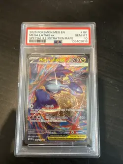 Pokemon TCG Mega Latias EX Sir 181/132 Mega Evolution PSA 10 - Image 1