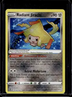2022 Pokemon SWSH Silver Tempest Radiant Jirachi #120/195 - Image 1
