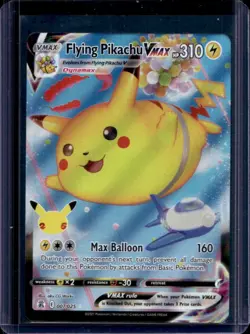 2021 Pokemon SWSH Celebrations Flying Pikachu VM #007/025 - Image 1