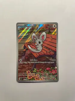 Minccino 152/086 Holo Illustration Rare SV: Black Bolt LP English Pokemon TCG - Image 1