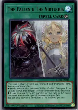 The Fallen & The Virtuous x1 CH01-EN019 Ultra Rare NM Yugioh - Image 1