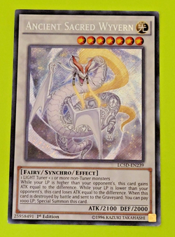 Yu-Gi-Oh Ancient Sacred Wyvern 1st Edition Secret Rare LC5D-EN239 Lp - Image 1