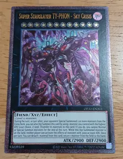 Yugioh Super Starslayer TY-PHON Sky Crisis Ultimate Rare - Image 1
