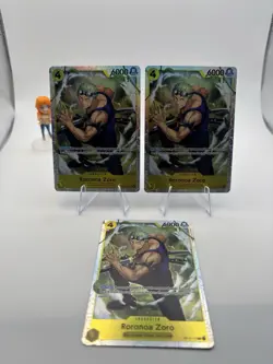 Bandai One Piece Roronoa Zoro OP15-113 SR Foil & Regular Character x3 English - Image 1