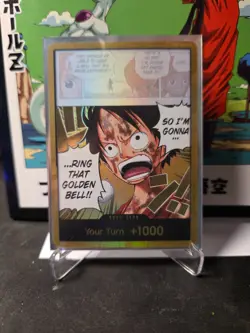 One Piece CCG Gold DON!! OP15 Luffy Golden Bell Adventure On Kamis Island NM - Image 2
