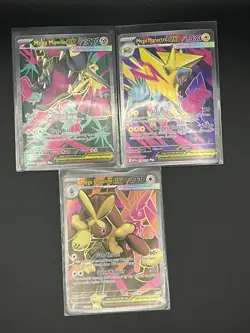 Pokemon Full Art Mega Ex Lot- Lot of (3) Mega Ex Pokemon Cards - Image 1