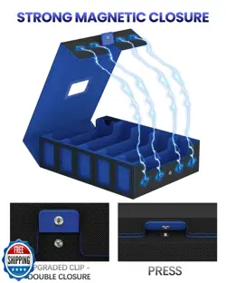 Trading Card Storage Box, 5 Row Card Deck Case with Commander Dis - Image 4
