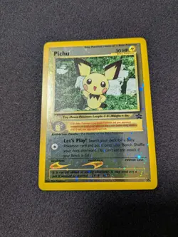Pokemon Pichu TCG Reverse Holo Card 35 WOTC Promo Black Star Promo - Image 1