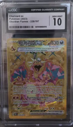 Charizard EX Obsidian Flames Holo Card 223/197 GEM MINT 10! - Image 1