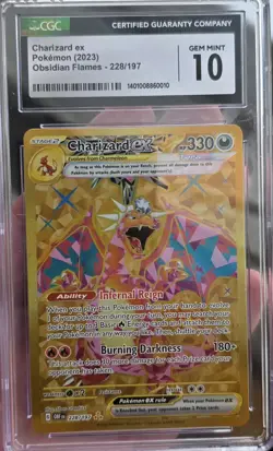 Charizard EX Obsidian Flames Holo Card 223/197 GEM MINT 10! - Image 3