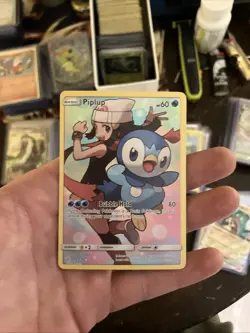 Pokemon TCG Piplup Holo Secret Rare Card Sun & Moon Cosmic Eclipse 239/236 - Image 2