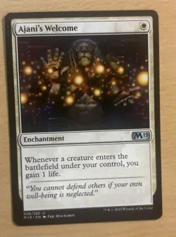 MTG Ajani’s Welcome Card, Core Set 2019, M19 - Image 1