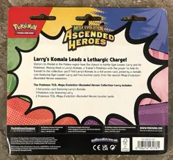 Pokemon Ascended Heroes Blister 2-pack Komala Promo Card Larry New!! - Image 2