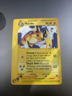 Pokemon TCG Raichu Expedition Base Set 61/165 Card, Regular Rare Nm E Reader - Image 1