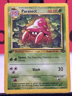 Parasect 41/64 Jungle WOTC 1st Edition Pokemon TCG Regular Uncommon 1999 HP - Image 3