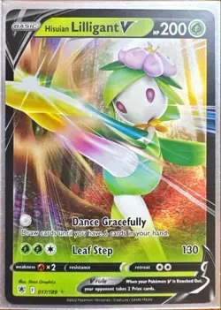 Pokemon HISUIAN LILLIGANT V 17/189 Basic Astral Radiance Ultra Rare Full Art NM - Image 1