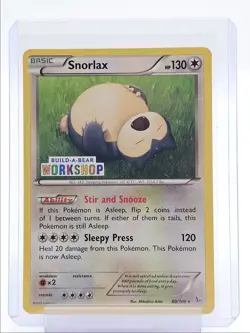 SNORLAX 2014 POKEMON XY FLASHFIRE BUILD A BEAR WORKSHOP RARE 80/106 Q1048 - Image 1