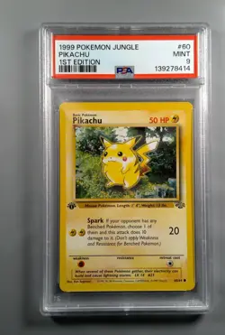 PSA 9 MINT Pokemon TCG Pikachu 60/64 Jungle Regular - Image 1