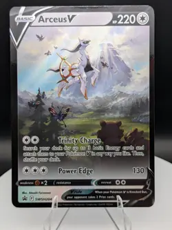 Pokemon TCG: Sword and Shield Promo SWSH204: Arceus V Black Star Promo (NM) - Image 1
