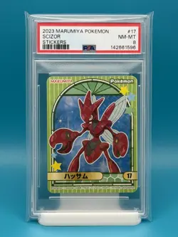 PSA 8 - 2023 POKEMON MARUMIYA SCIZOR STICKER - Image 1