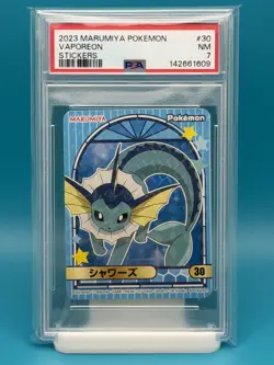 PSA 7 - 2023 POKEMON MARUMIYA VAPOREON STICKER - Image 1