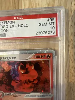 2003 POKEMON EX DRAGON #95 MAGCARGO EX-HOLO PSA 10 - Image 4