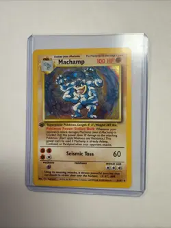 Machamp Pokemon TCG 1999 1st Edition 8/102 HOLO - Image 1