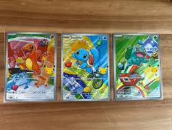 Pokemon TCG First Partner Illustration Collection Series 1 Kanto GEN 1 Starters - Image 1