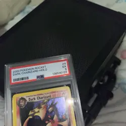 2000 Pokemon Team Rocket 4 Dark Charizard Holo PSA 5 - Image 1