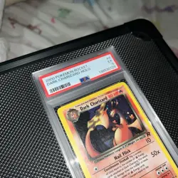 2000 Pokemon Team Rocket 4 Dark Charizard Holo PSA 5 - Image 5